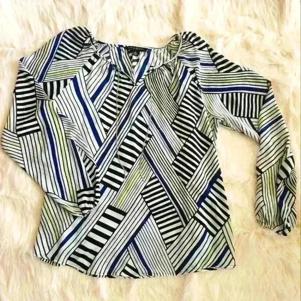 Zac & Rachel Striped Blouse - Women's Medium